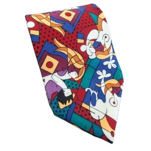 ROMERO BRITTO 'After Making Love' Vintage 100% Silk Tie Necktie Neo-Pop Art